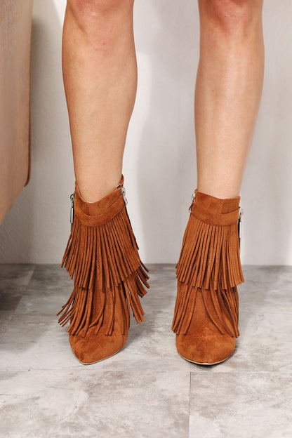 Tassel Wedge Heel Ankle | Booties
