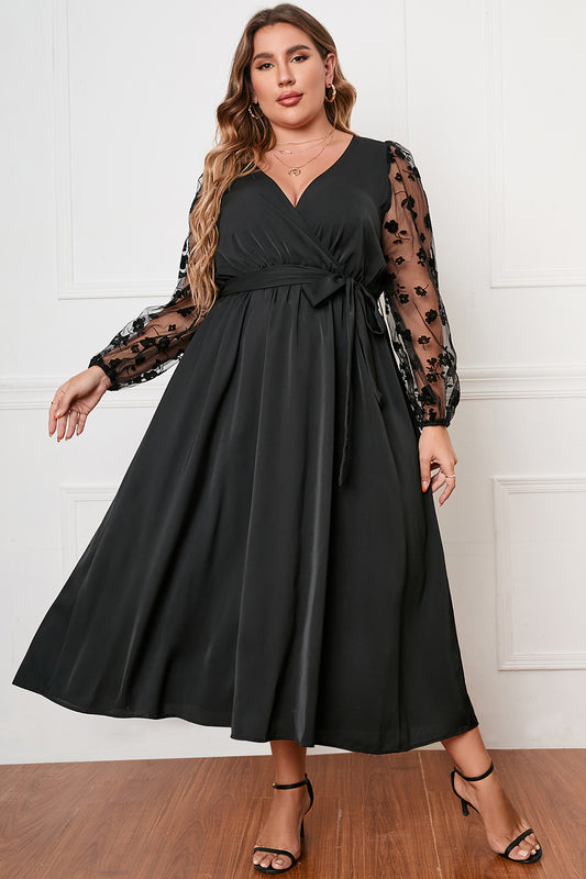 Surplice Neck Tied Maxi | Dress