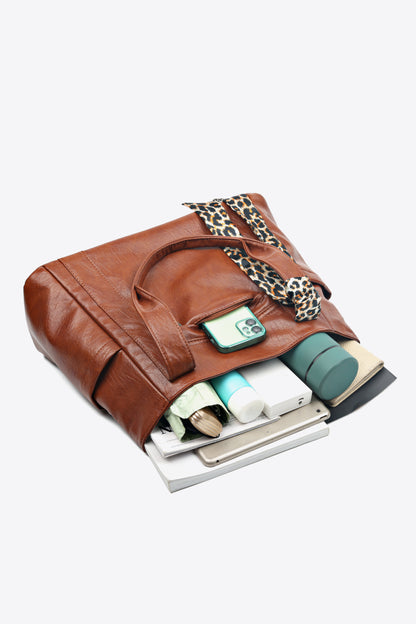 Tied Caramel Vegan Leather | Handbag