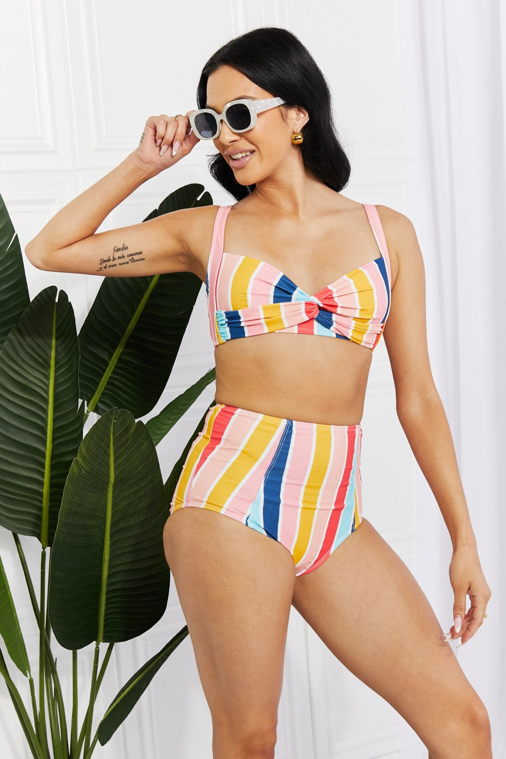 Stripe Twist High-Rise | Bikini