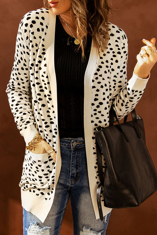 Long Sleeve with Pocket Leopard | Cardigan