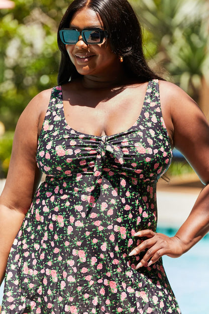 Black Roses | Swim Dress