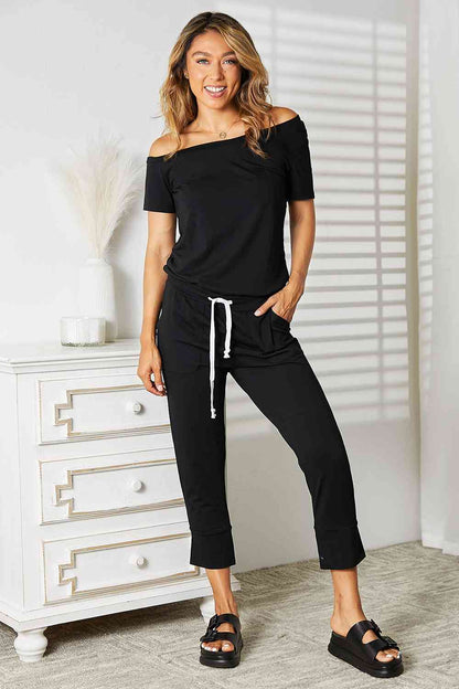 Asymmetrical Neck with Pockets | Jumpsuit