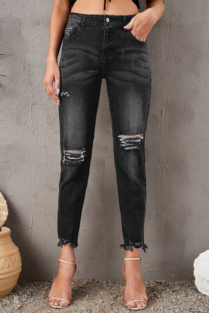 Stylish Distressed Cropped | Jeans
