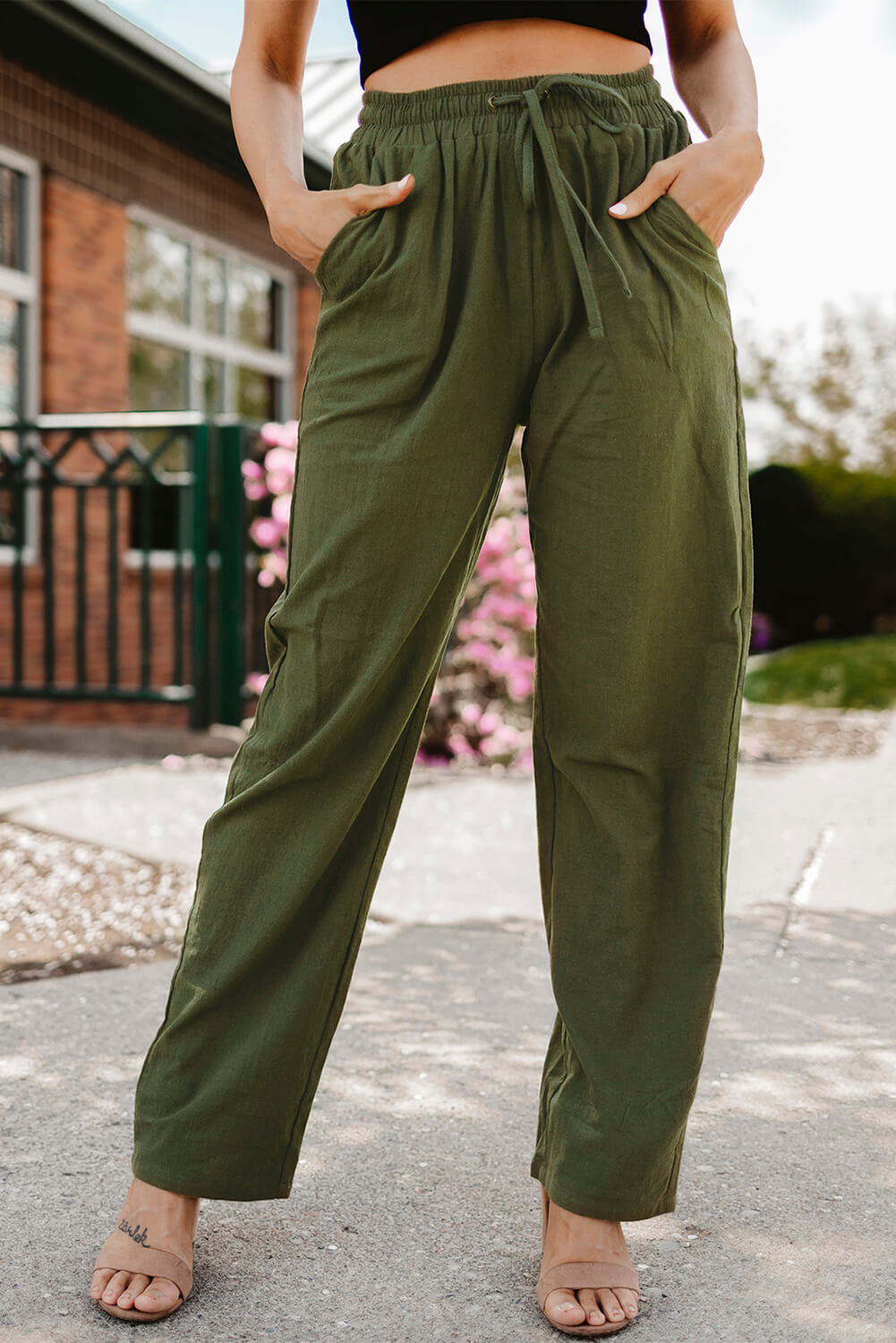 Drawstring Elastic Waist | Pants