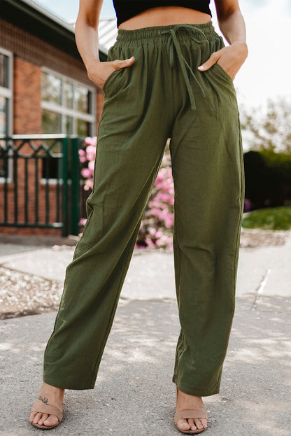 Drawstring Elastic Waist | Pants