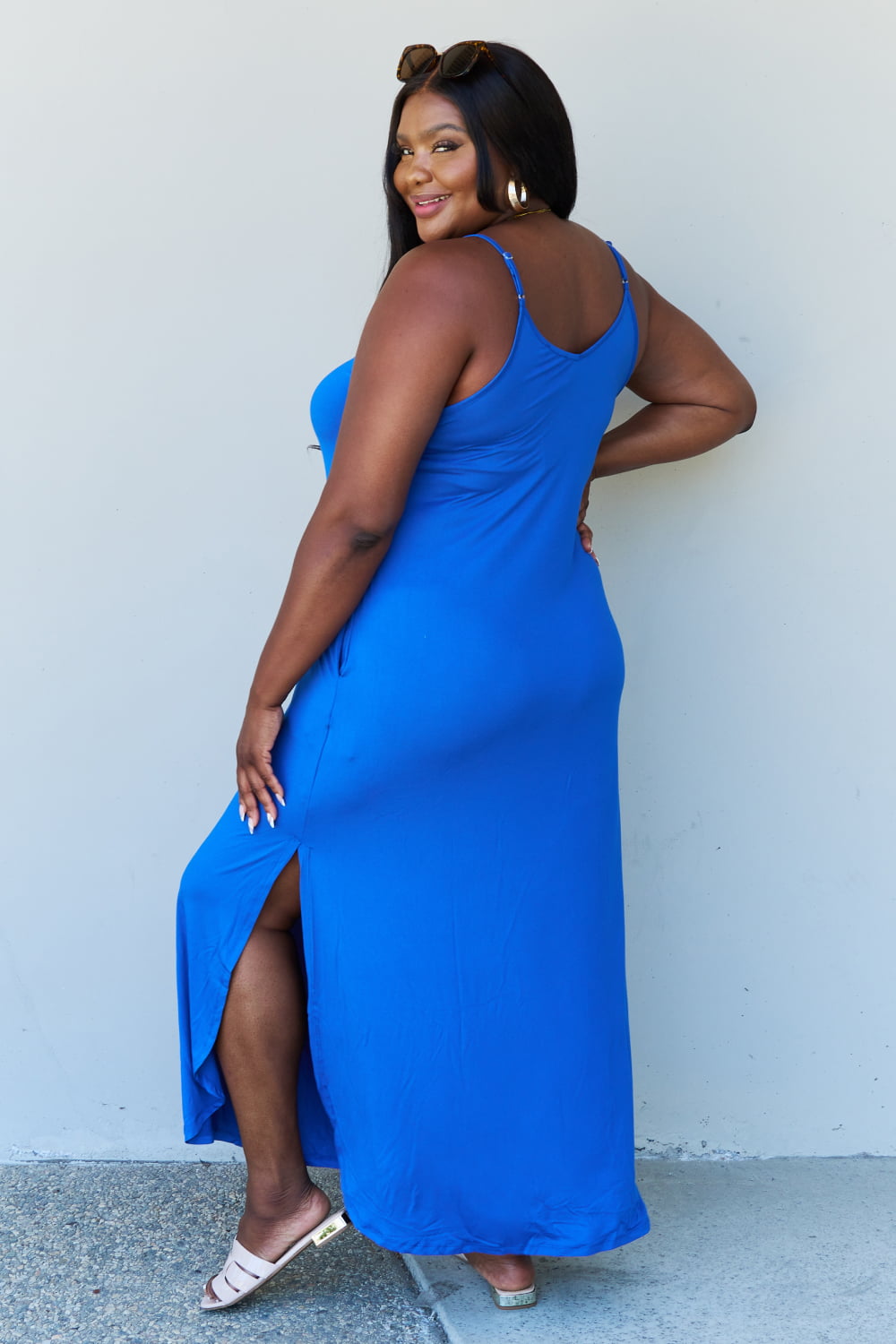 Cami Side Slit in Royal Blue | Maxi Dress