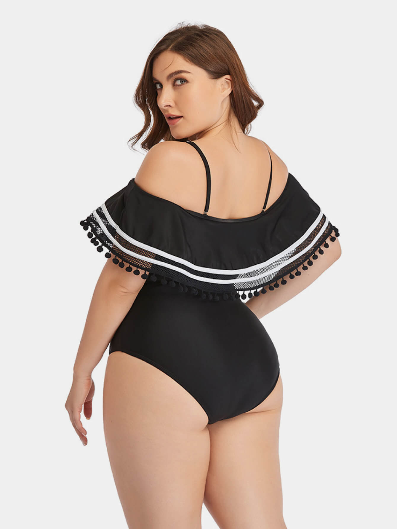 Striped Cold-Shoulder | One-Piece Swimsuit