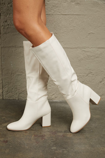 Block Heel Knee High | Boots