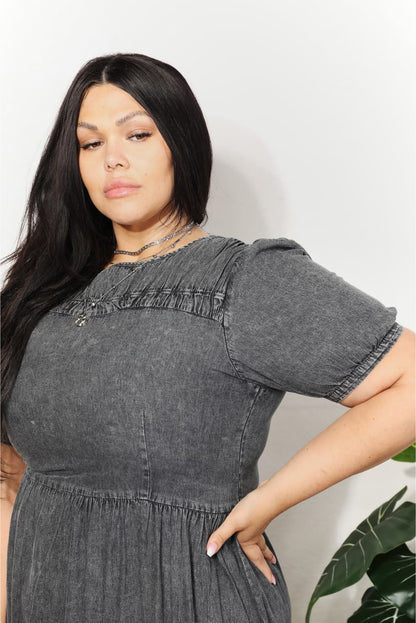 Washed Chambray Midi | Dress