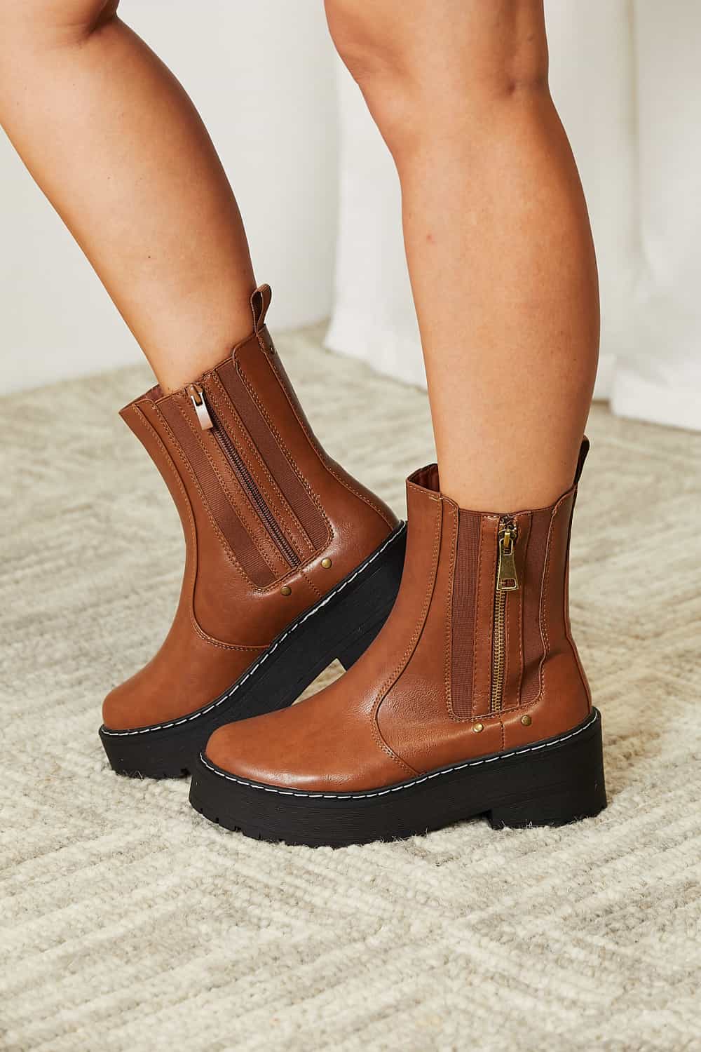 Side Zip Platform | Boots