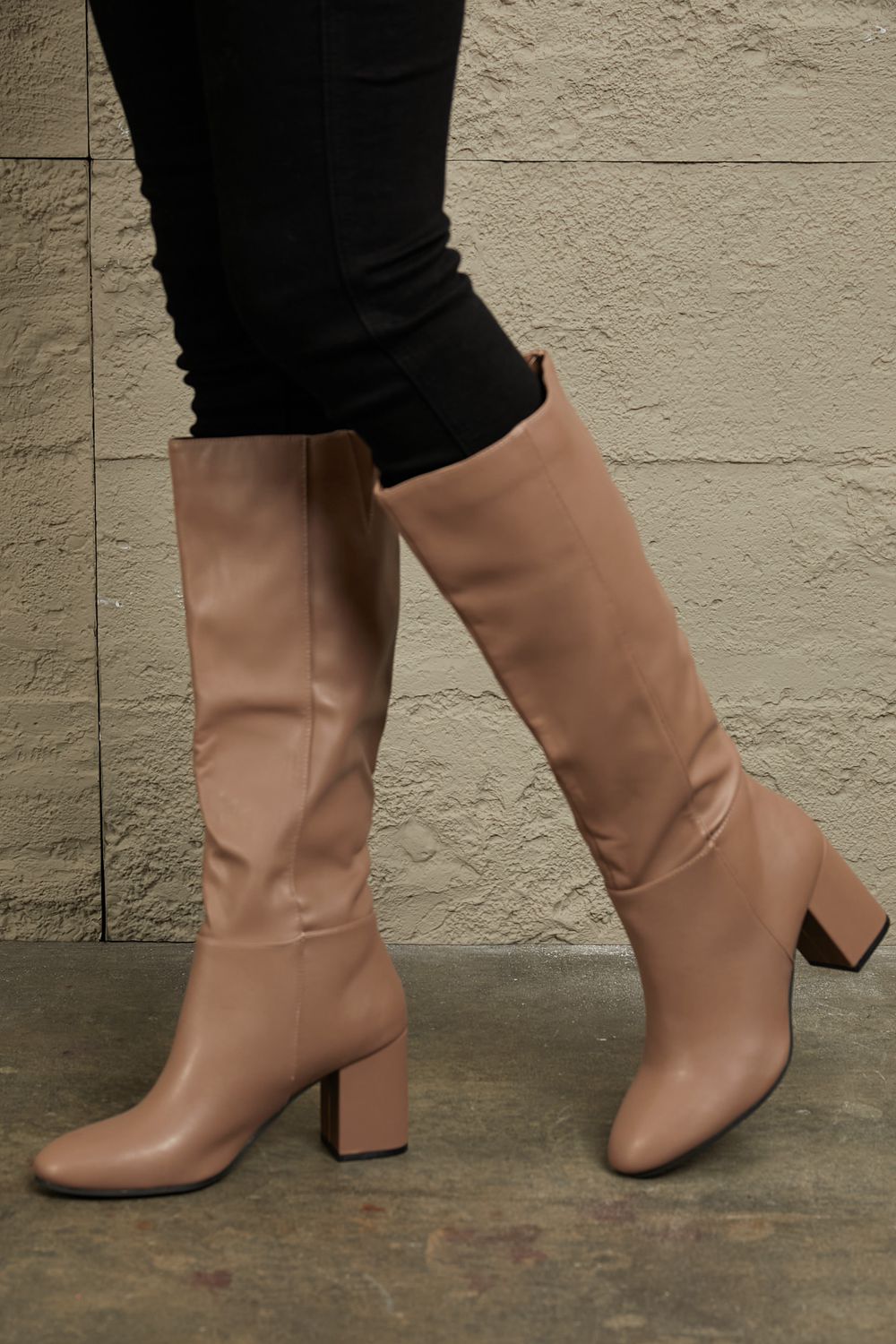 Block Heel Knee High | Boots