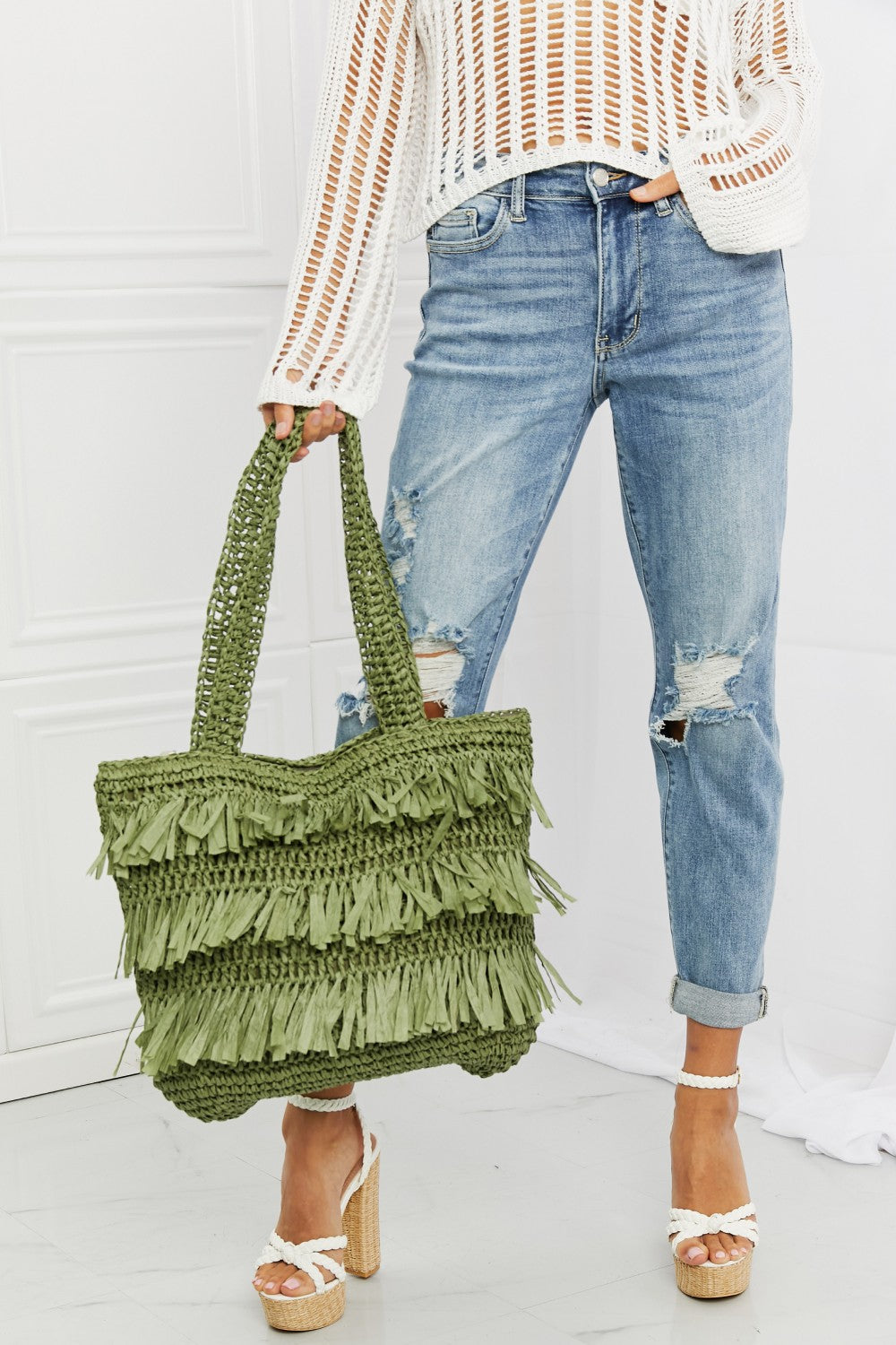 Counting Straw Fringe | Tote Bag