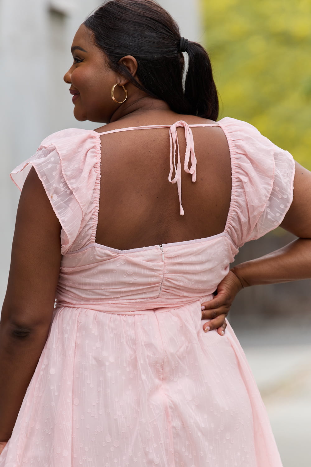 Short Sleeve Lace Woven Mini | Dress