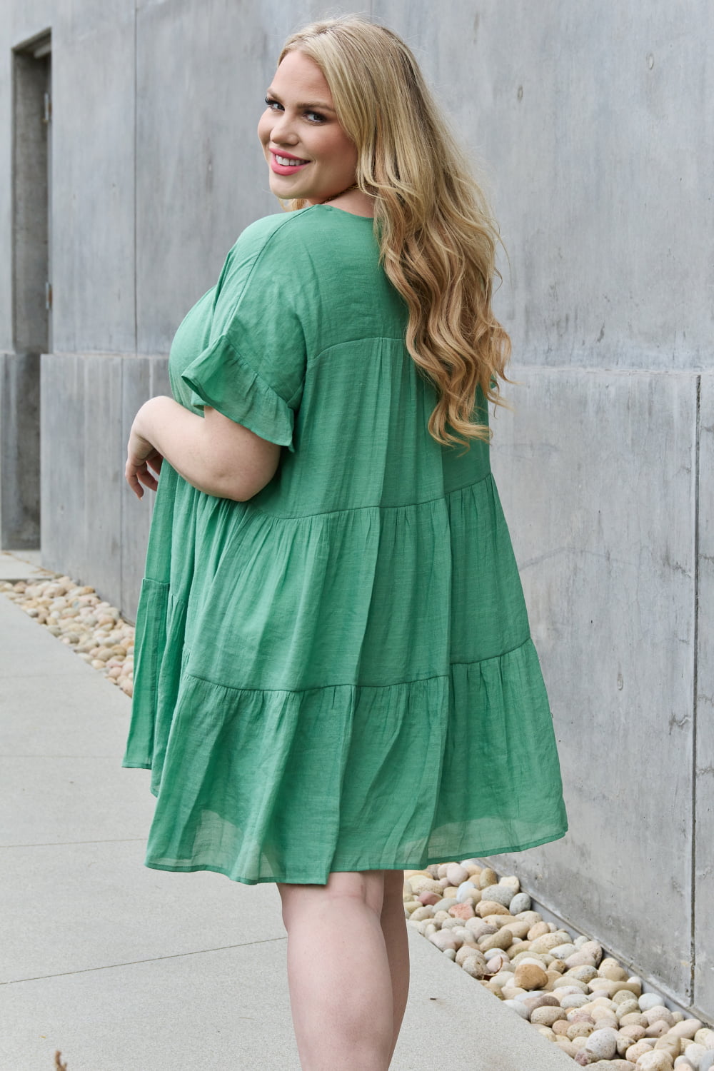 Textured Woven Babydoll | Dress