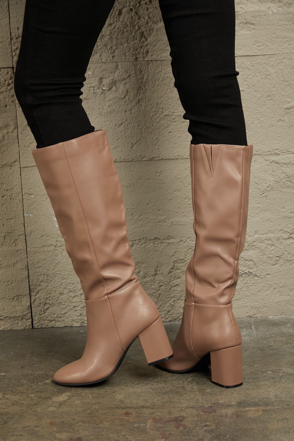 Block Heel Knee High | Boots