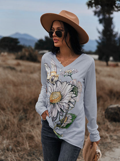 Bees N’ Me V-Neck Long Sleeve | Tee