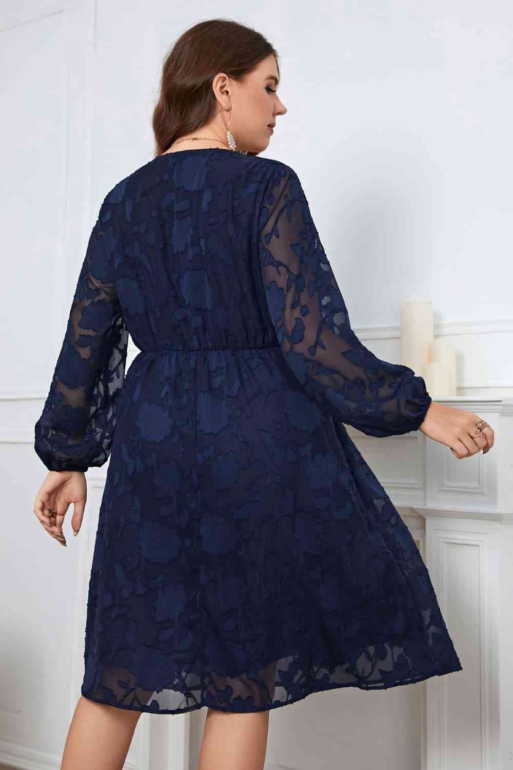 Surplice Neck Balloon Sleeve | Dress