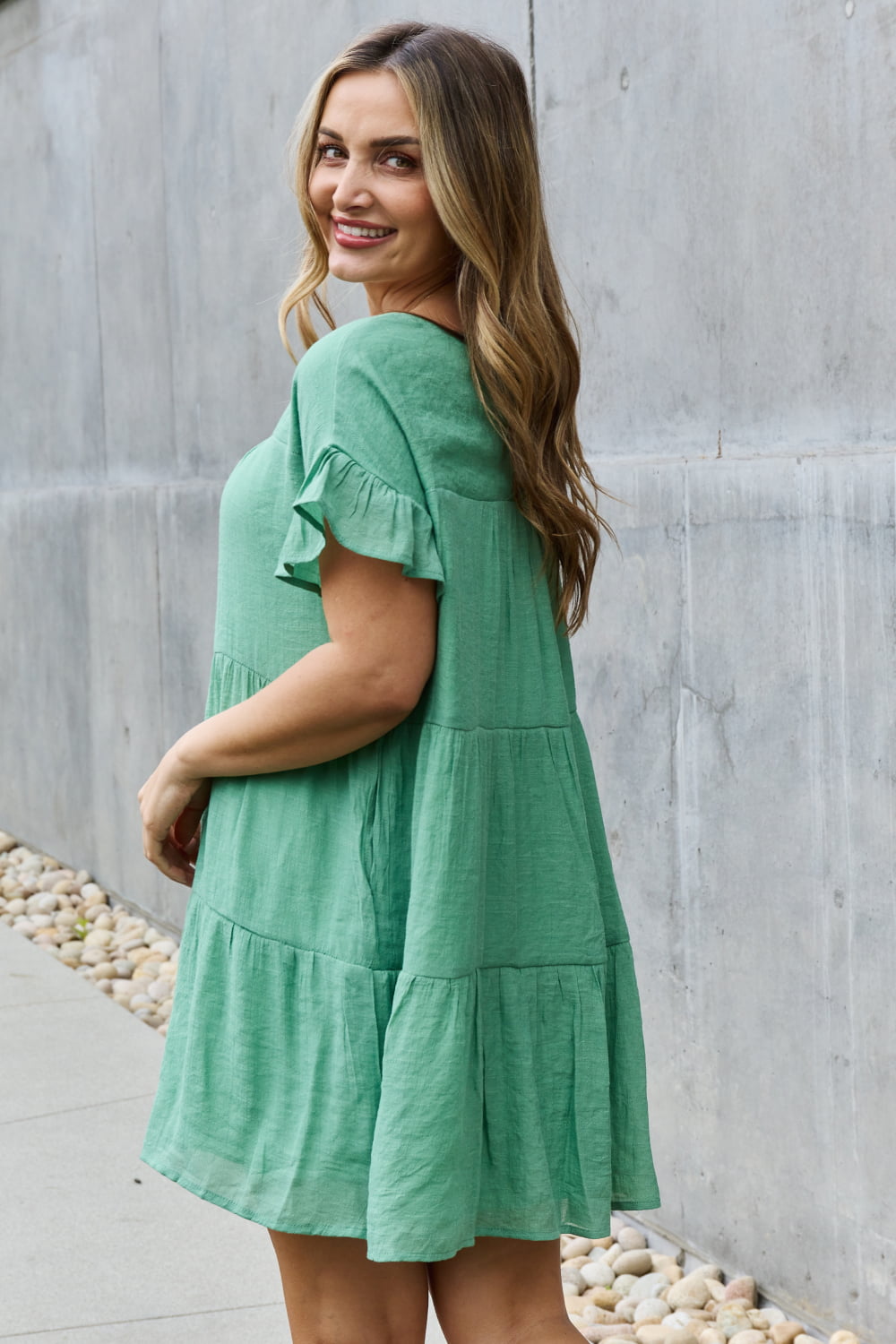 Textured Woven Babydoll | Dress