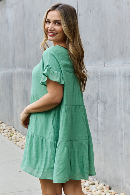 Textured Woven Babydoll | Dress