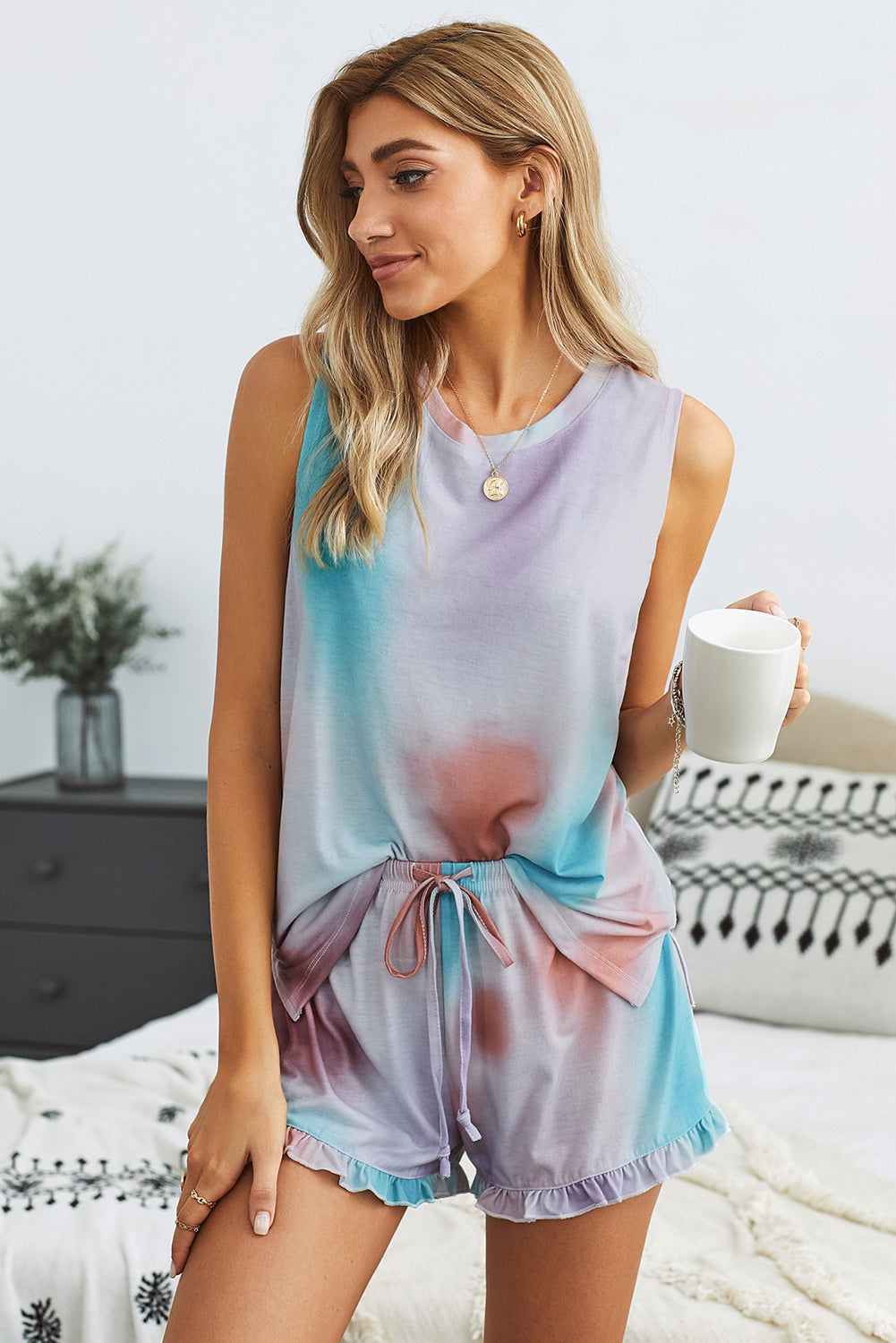 Swingy Tank + Ruffled Shorts | Loungewear
