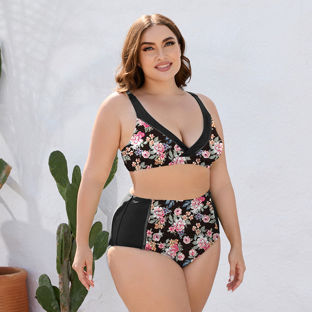Floral High Waist | Two-Piece Swim Set