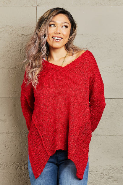 Luxe Draped Detail Knit | Sweater