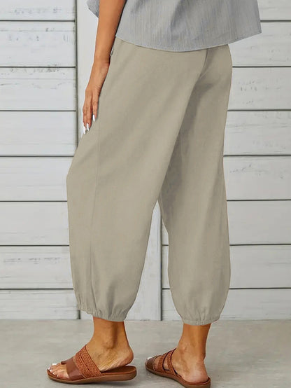 Effortless Button Cropped | Pants