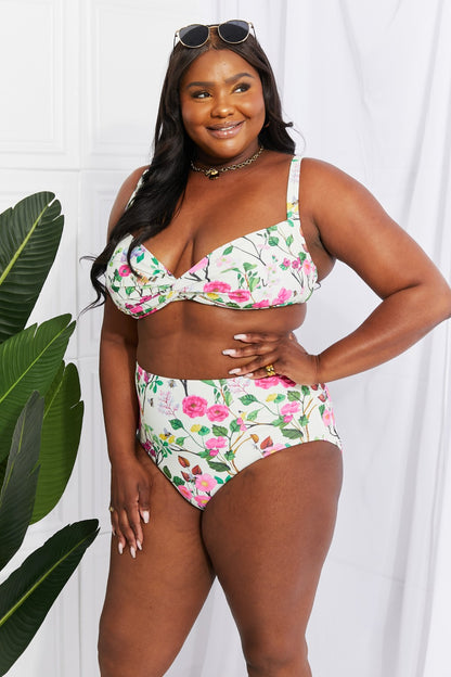 Creamy Floral Twist High-Rise | Bikini