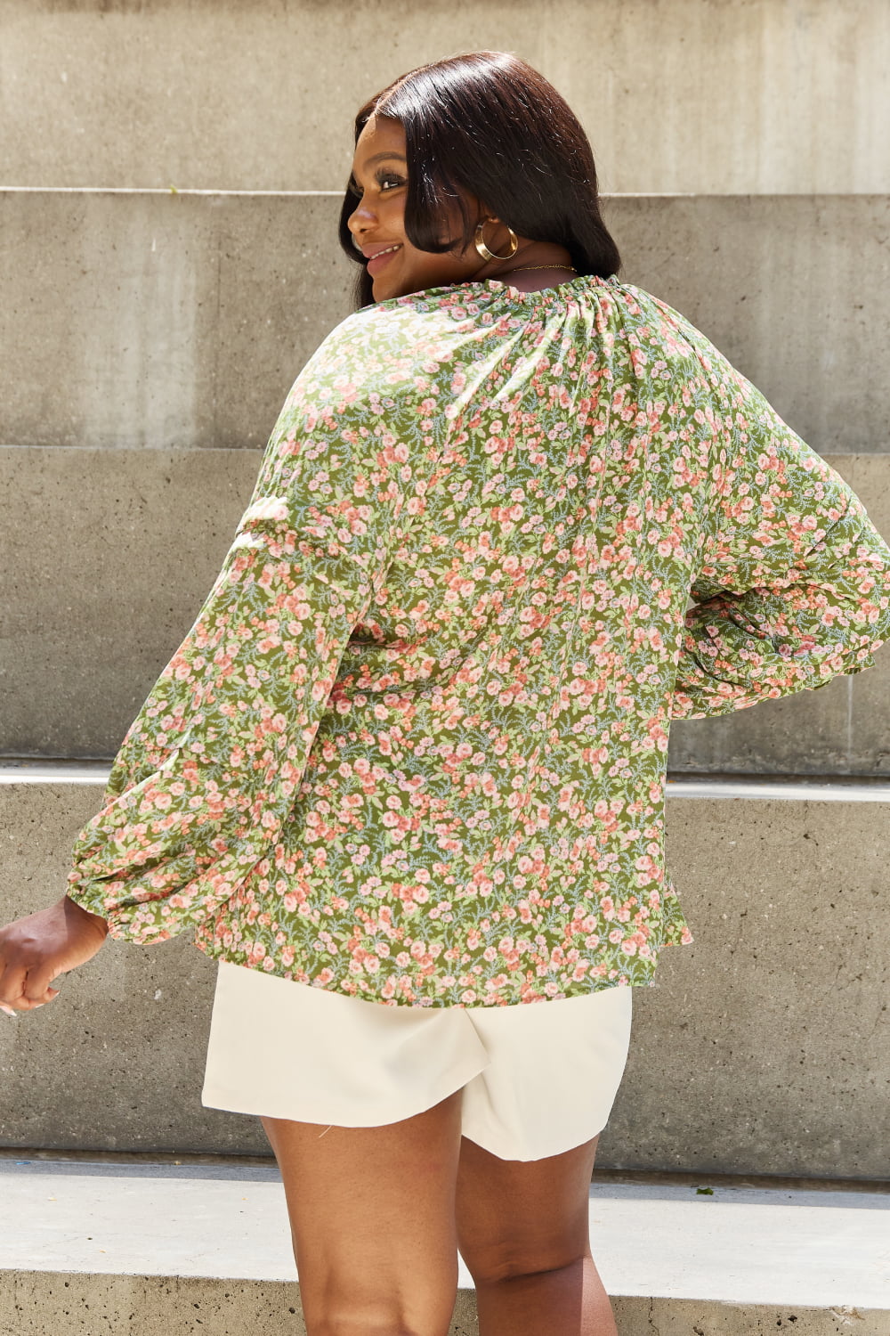 Balloon Sleeve Floral | Blouse