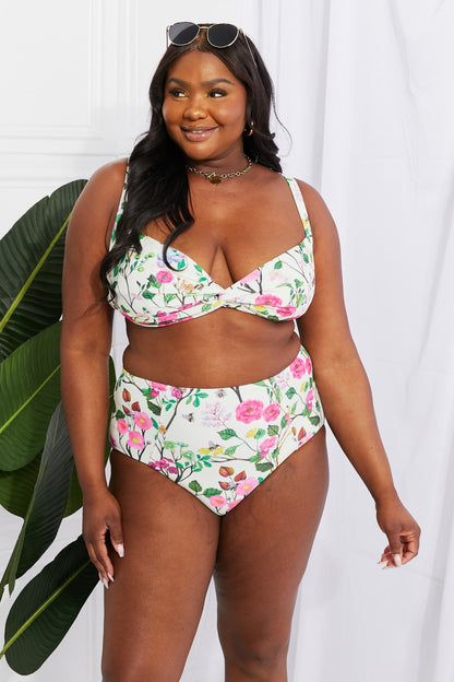 Creamy Floral Twist High-Rise | Bikini