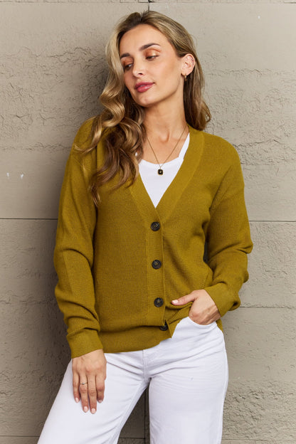 Button Down in Chartreuse | Cardigan