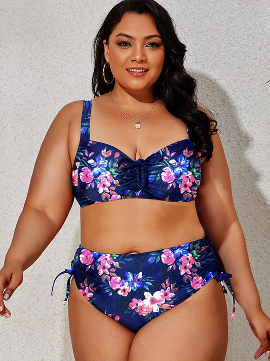 Flower Print Drawstring Detail | Bikini Set