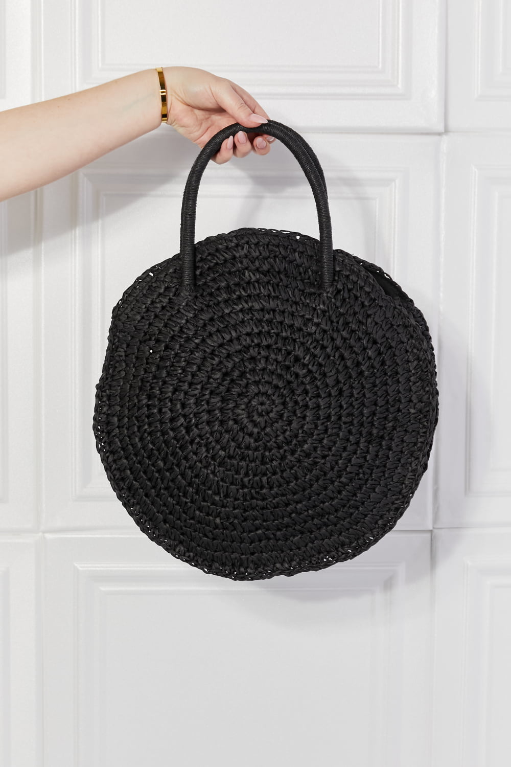 Black Beach Date Straw Rattan | Handbag