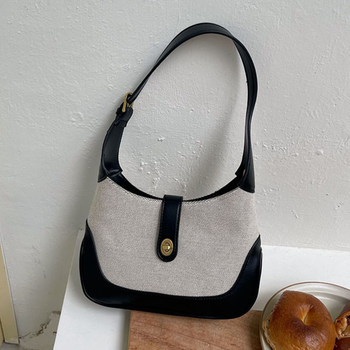Two Color Canvas | Shoulder Bag