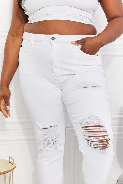 High Rise Slim Straight Ripped | Jeans