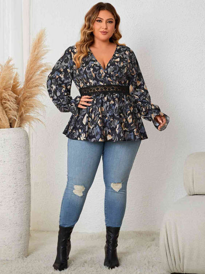 Surplice Neck Flounce Sleeve | Blouse