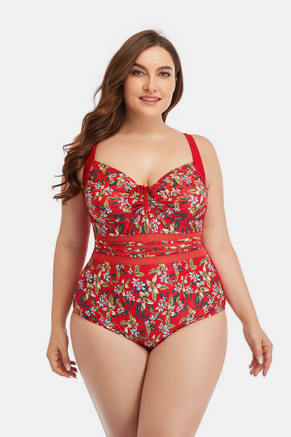 Floral Drawstring | One-Piece Swimsuit