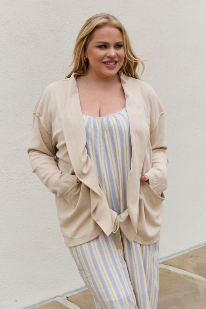 Soft Ribbed Open Front | Cardigan