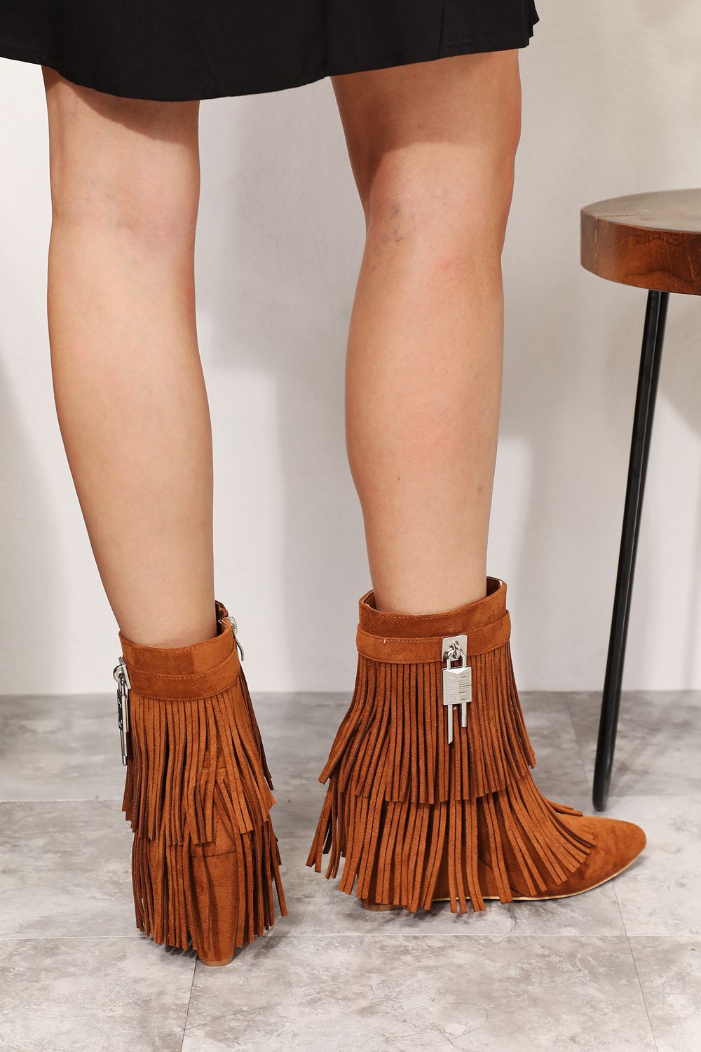 Tassel Wedge Heel Ankle | Booties