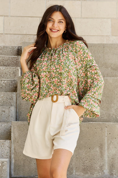 Balloon Sleeve Floral | Blouse