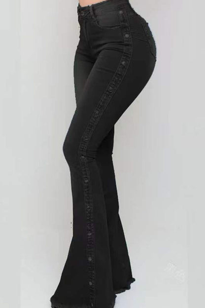 Button Detail Flare | Jeans