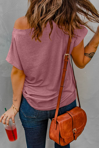 Capped Sleeve Round Neck | T-Shirt