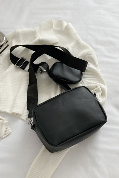 Vegan Leather Shoulder | Bag with Small Purse