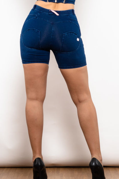 Buttoned Skinny Denim | Shorts