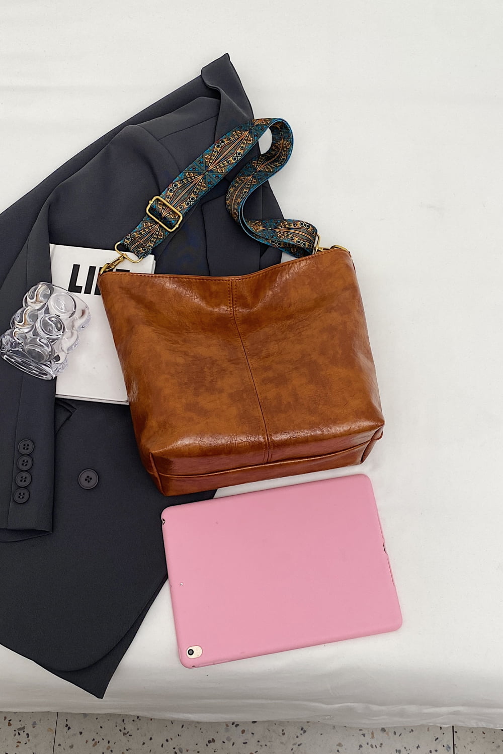 Ethnic Strap Vegan Leather Shoulder | Bag