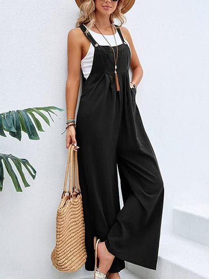 Wide Leg with Pockets | Overalls