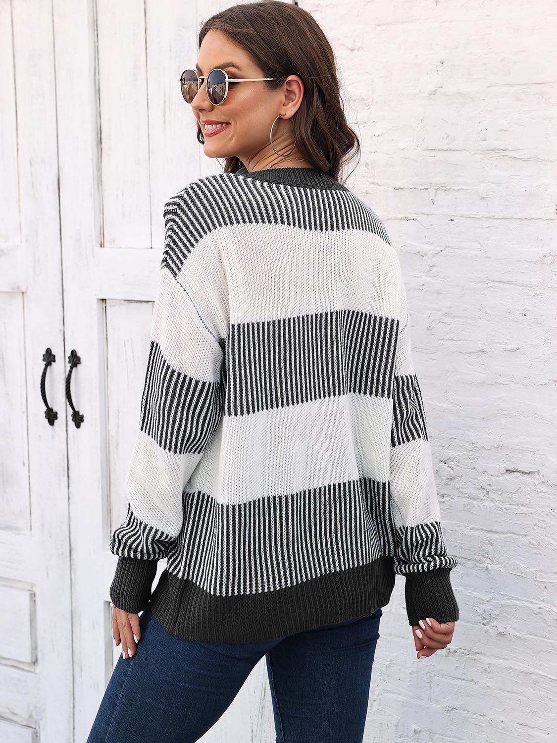 Round Neck Drop Shoulder | Sweater