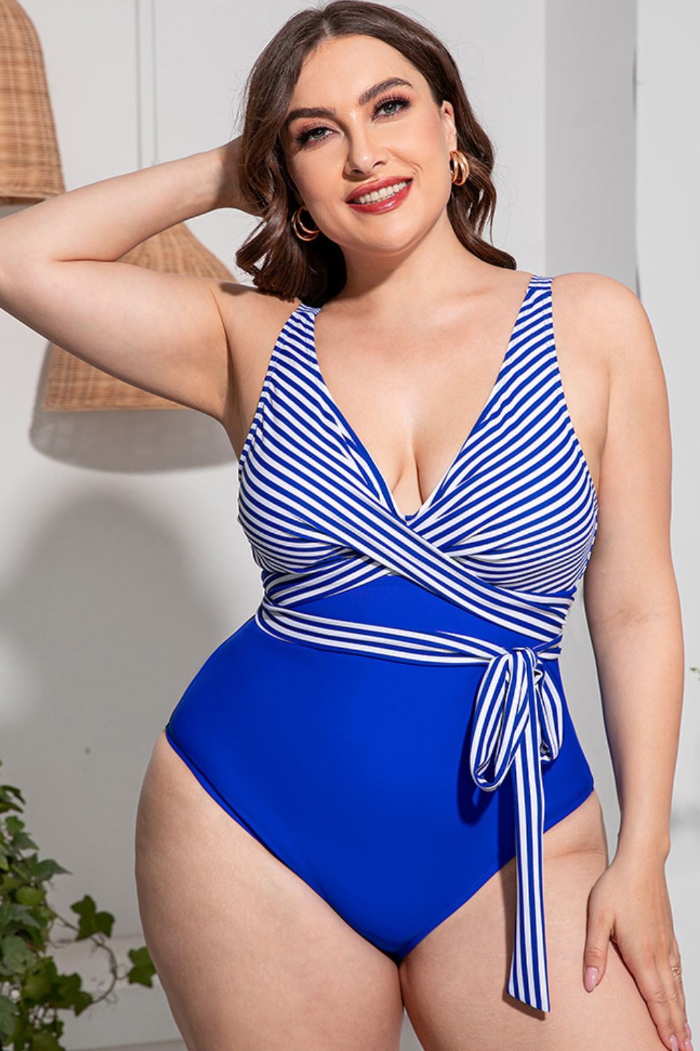 Striped Tie-Waist | One-Piece Swimsuit