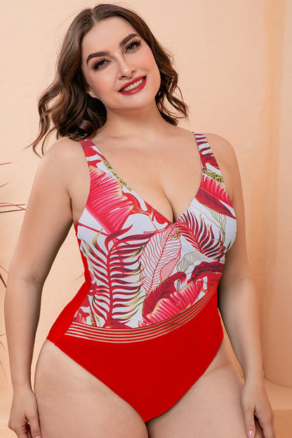 Two-Tone Plunge | One-Piece Swimsuit